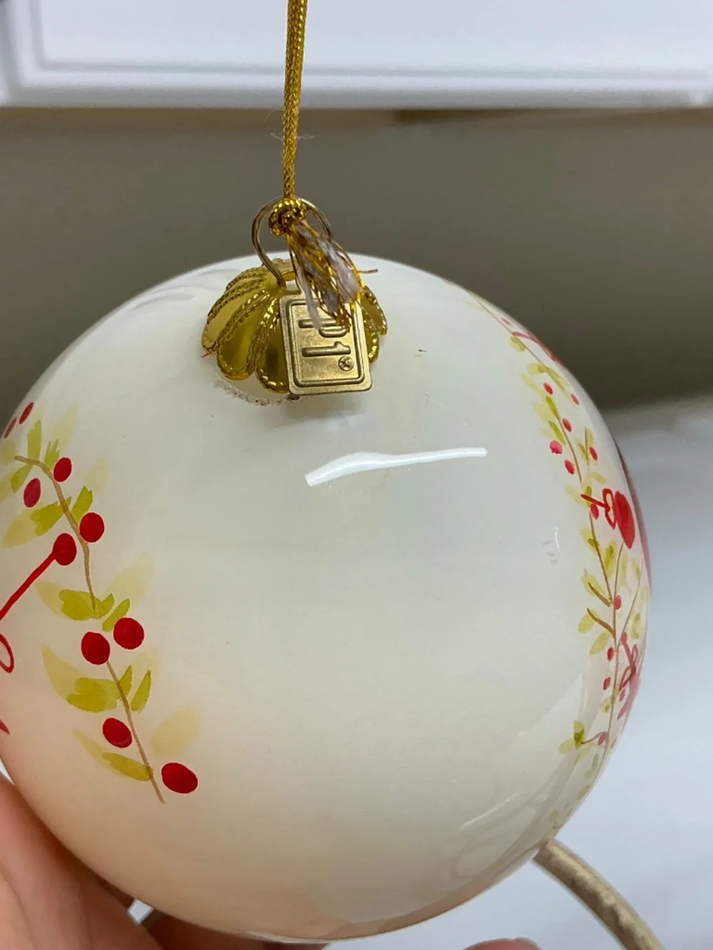 Pier 1 Li Bien Festive mouse and leaping reindeer Christmas ornaments